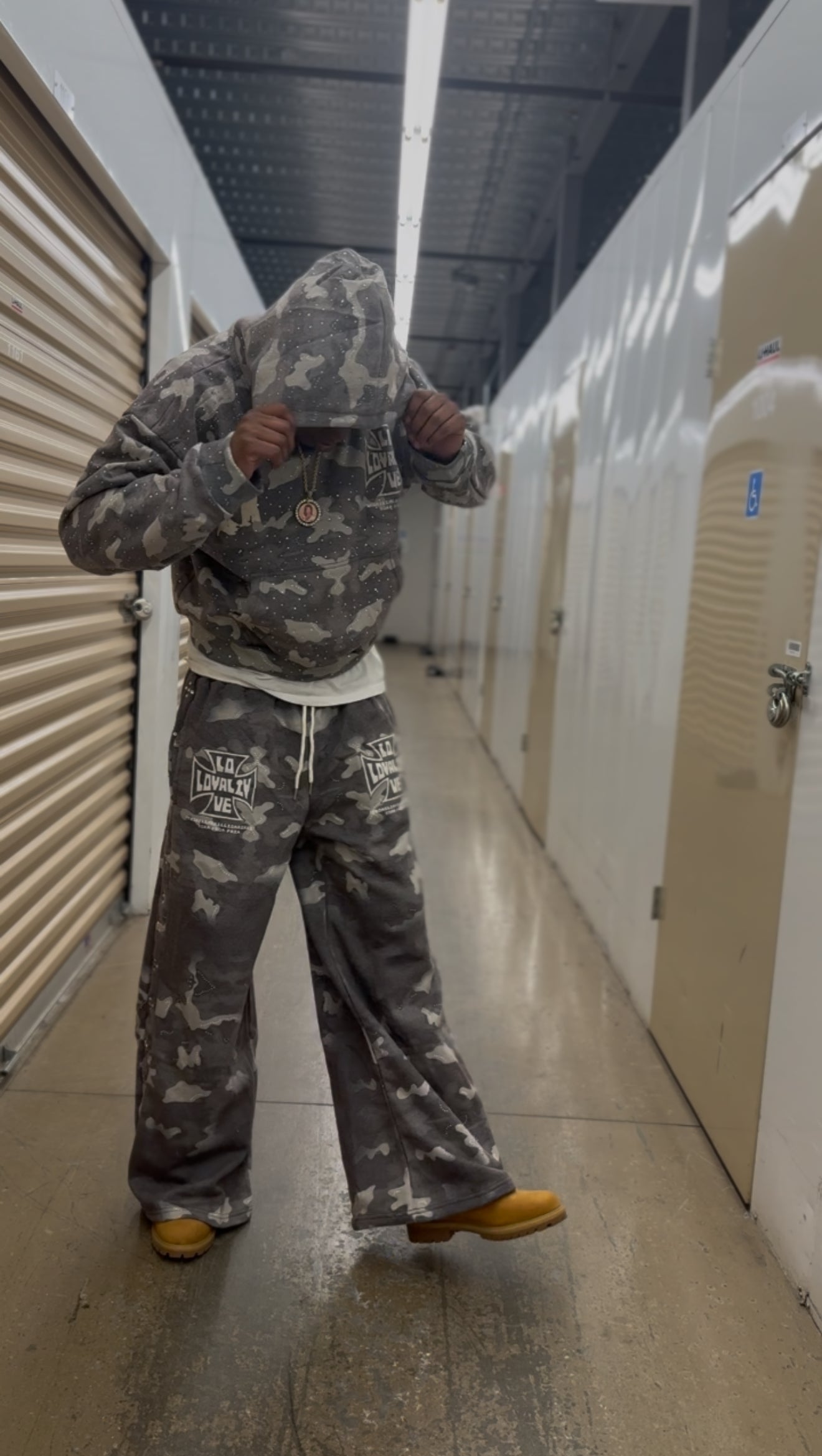 LOYALTY & LOVE CAMO RHINESTONE HOODIE