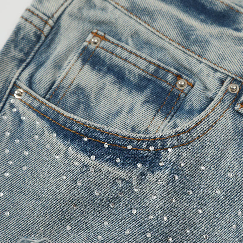RHINESTONE OVERSIZED DENIM