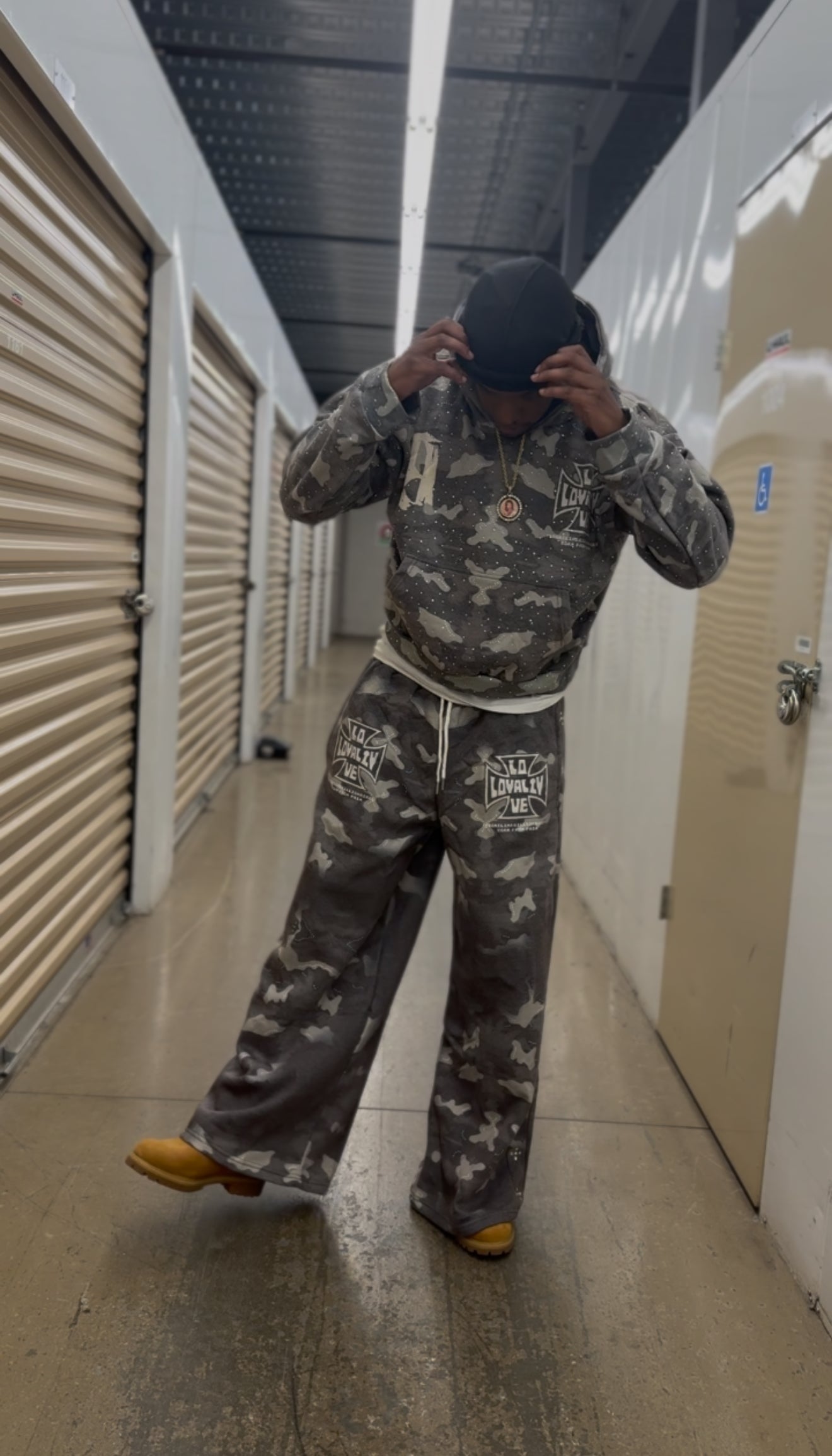 LOYALTY & LOVE CAMO RHINESTONE HOODIE