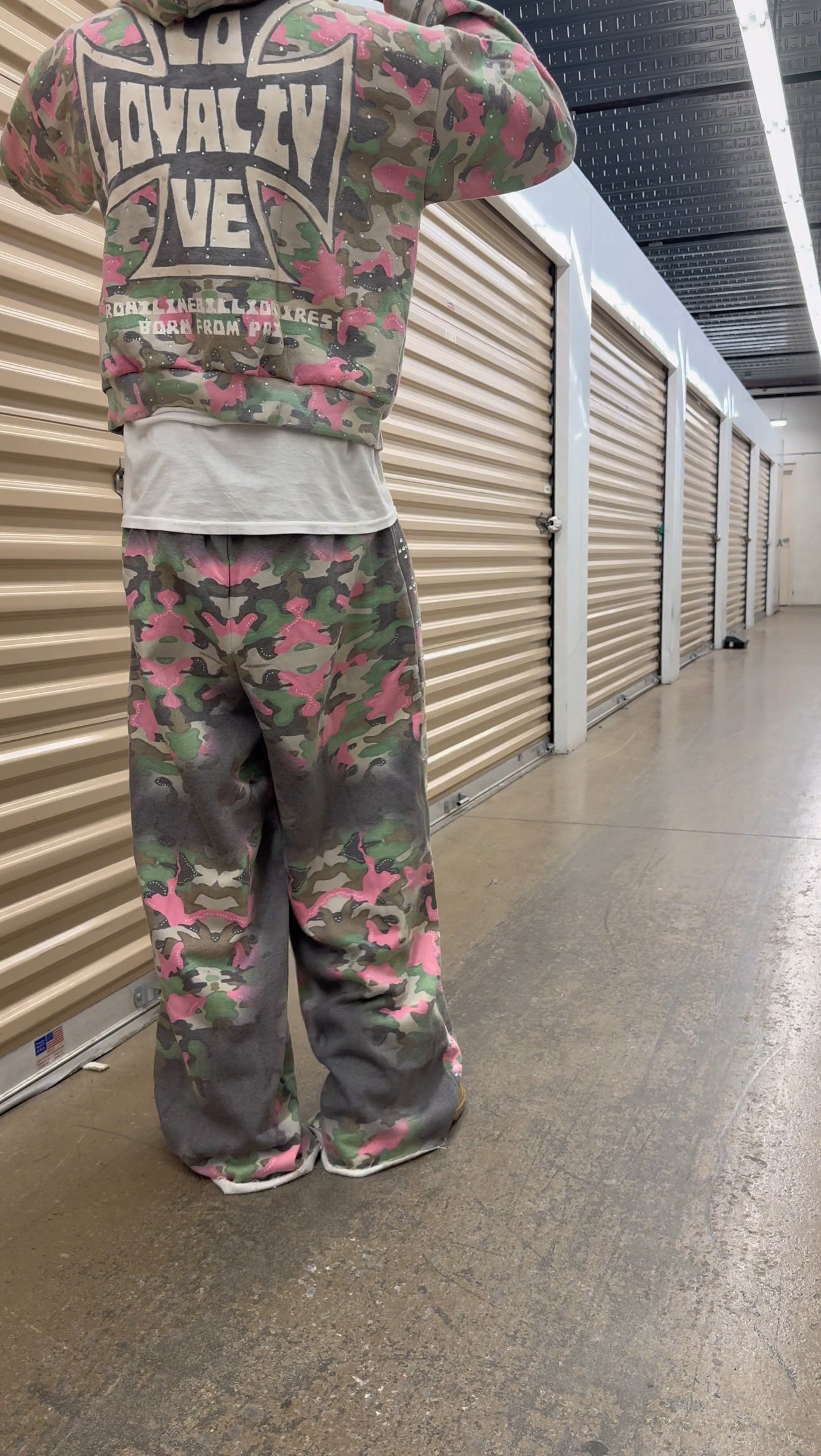 LOYALTY & LOVE CAMO RHINESTONE HOODIE