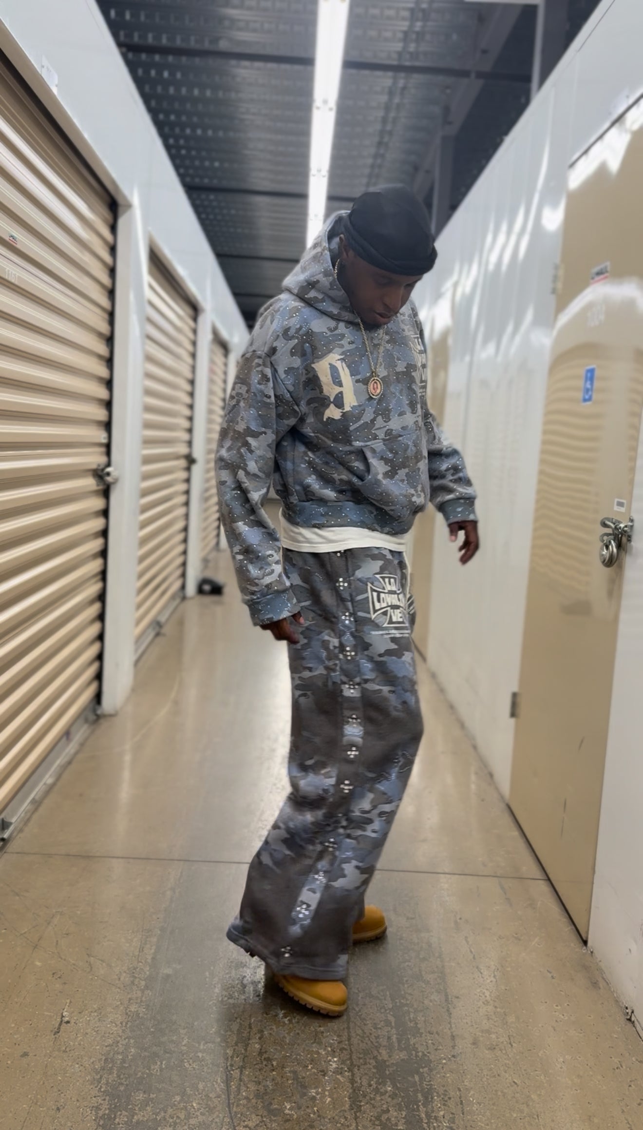 LOYALTY & LOVE CAMO RHINESTONE HOODIE
