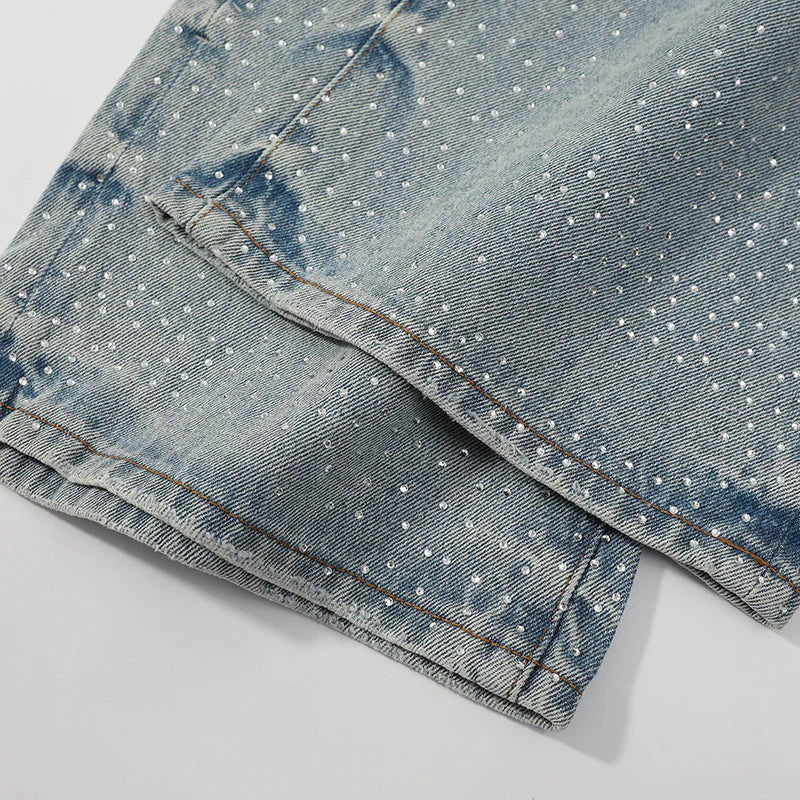 RHINESTONE OVERSIZED DENIM