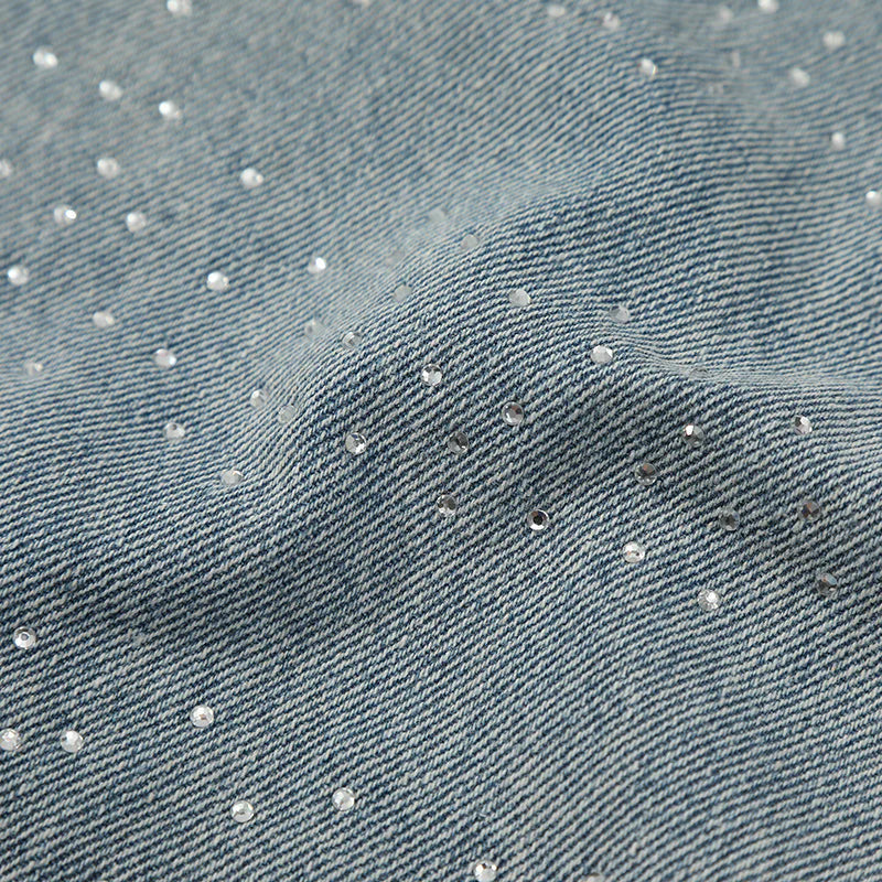 RHINESTONE OVERSIZED DENIM