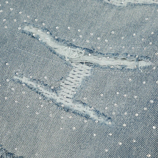 RHINESTONE OVERSIZED DENIM