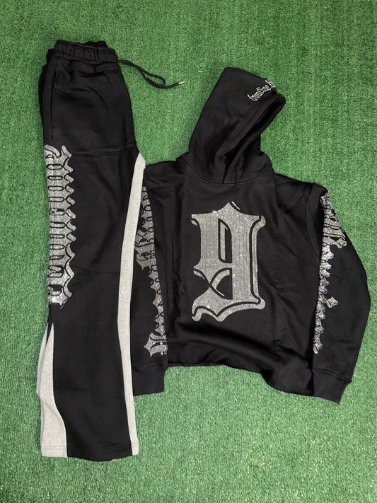 FNINE9 DIAMOND FLARED SWEATSUIT