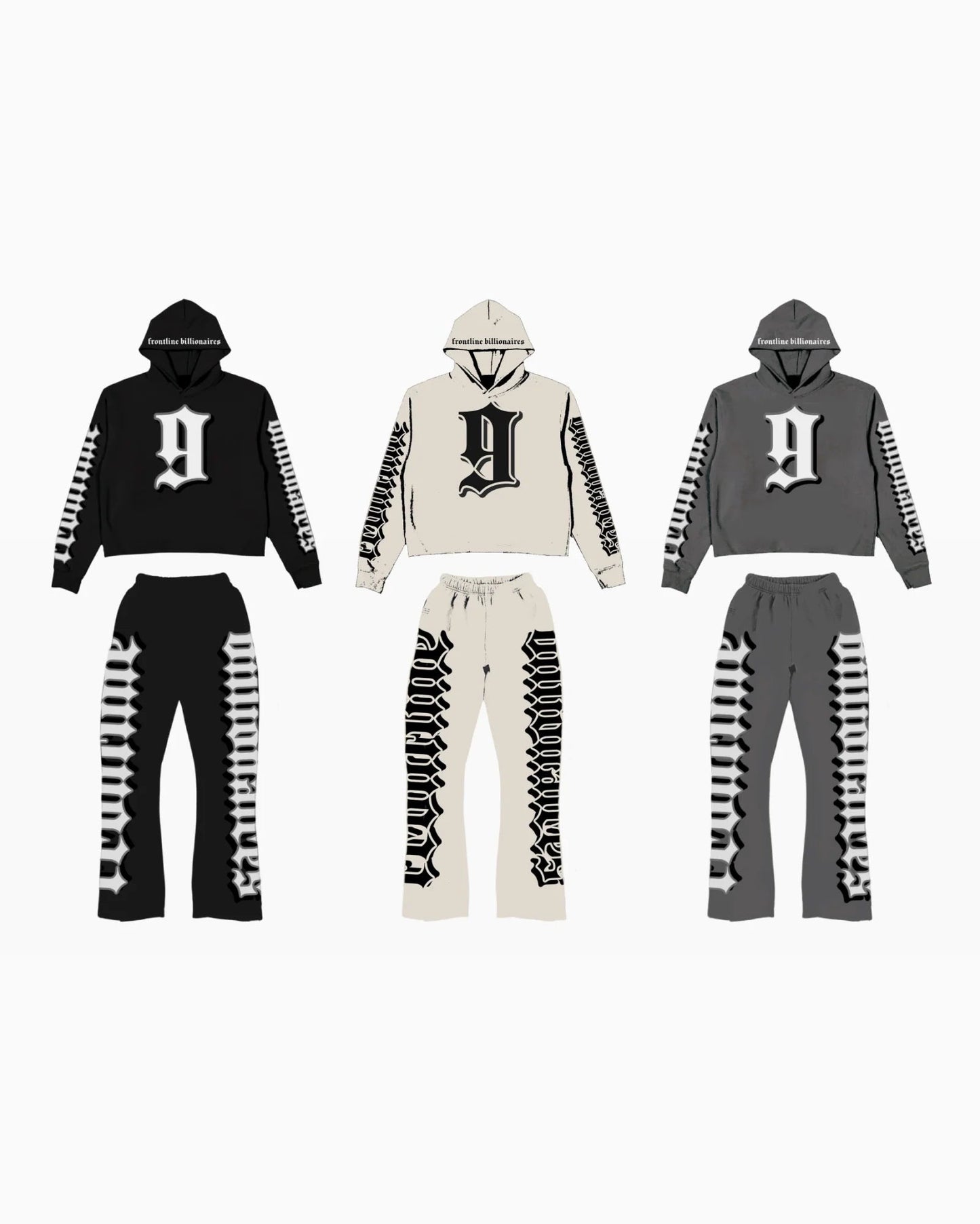 FNINE9 FLARED SWEATSUIT SET