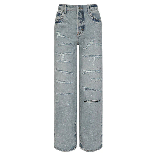 RHINESTONE OVERSIZED DENIM
